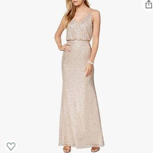 Adrianna Papell Sequined Blouson Dress Size 4